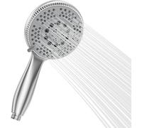 Viou-5 Modes-Douchette De Massage Haute Pression Avec Économie D'eau-Pommeau Douche Chrome 120mm Pour Salle De Bain-Installation Facile Sans Outil,Argent