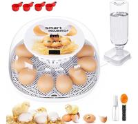 Viowey Couveuse Oeuf Automatique, Couveuse 12 Oeufs avec Retournement Automatique Des œUfs et ContrôLe de TempéRature, Ajout Automatique d'eau, Couveuse LED, pour Poules Canards Oies Cailles