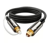 VIOY Câble audio optique pour barre de son, câble Toslink tressé de qualité supérieure avec coque en aluminium, cordon audio en fibre optique numérique pour TV, PS5, Xbox, home cinéma