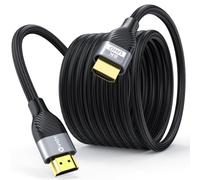 VIOY Câble HDMI 2.1 de 3 m, haute vitesse de 48 Gbit/s, résolution 8K 60 Hz | Cordon HDMI à taux de rafraîchissement élevé, serre-câble en silicone, prises nickelées pour PS5, Xbox, TV, moniteur
