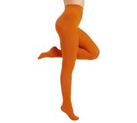 Viozocy Collant Femme 80 Deniers, Taille Haute Élastique et Confortable, Effet Mat Opaque 29 Coloris Orange potiron XS