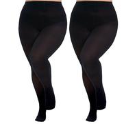 Viozocy Collant Femme Grande Taille Taille Haute Élastique Durable, Doux Semi Opaque Taille Plus, XL 2XL 3XL 4XL 2 Noir XL