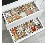 Vip Ahmet 30-pièces boîtes à provisionsRécipients de rangement Set angulaire VP-260 Set de boîtes de rangement transparent