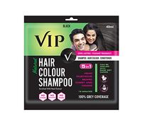 VIP Lot de 6 sachets de shampoing couleur naturelle 5 en 1 Noir 40 g