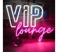 VIP Lounge Néon Panneau Ecriture Led Pour Décoration Murale Panneau Led Lumière Enseigne Lumineuse Néon Eclairage Pour Hôtel,Club,Café,Bar,Bureau,Salle de jeux