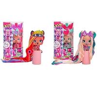 VIP PETS Bow Power Aurora + Kim S6 | Poupée chien à Collectionner avec un look Urbain et des Cheveux longs de 30 cm à peigner ou décorer - Jouet cadeau pour filles +3 Ans