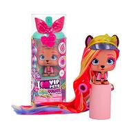 VIP PETS Bow Power Aurora S6 | Poupée petit chienne à collectionner avec un look Urbain et des cheveux longs à peigner ou décorer - Jouet cadeau pour filles +3 Ans