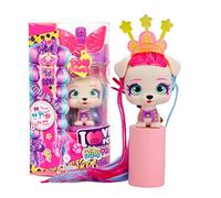 VIP PETS Bow Power Gwen S6 | Poupée petit chienne à collectionner avec un look Urbain et des cheveux longs à peigner ou décorer - Jouet cadeau pour filles +3 Ans