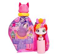 VIP PETS Elektra | Poupée à Collectionner avec une Tête de Chat, de Longs Cheveux à Coiffer et à Décorer avec des Bijoux, Jouet Cadeau pour Filles et Garçons +3 Ans