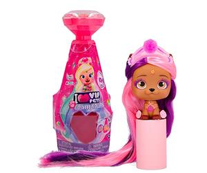 VIP PETS Glam Gems S5, Poupée Petite Chienne Surprise à Collectionner avec Un Look Brillant et de Longs Cheveux à Coiffer et à Décorer avec des Bijoux, Jouet Cadeau pour Filles et Garçons de +3 Ans