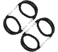 VIP Queue Ber Lot de 4 cordes tressées en chanvre pour événement, voiture, salon, hôtel, entrée - Solution de contrôle de la foule - 3 m