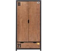 Armoire - Swithome - Alex - 2 portes - Bois massif - Style industriel