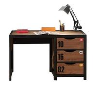 Bureau - VIPACK - Alex en pin massif et MDF - 3 tiroirs - style industriel
