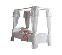 Vipack – Lit à baldaquin Amori – MDF – 90x200 cm – laqué blanc