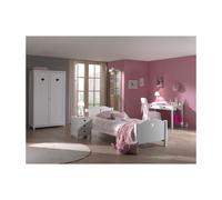 Vipack Chambre Enfant Complète : Lit, Chevet, Bureau, Armoire 2 Portes - Amori - AMCO04