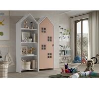 Vipack Armoire de chambre enfant + étagères en bois Casami Bruges - CSCO1001