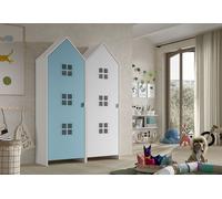 Vipack Armoires de chambre enfant en bois Casami - 2 armoires 57 x 37 x 171 cm - CSCO2302