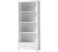 Vipack Bibliothque Erik bois laqu blanc 3 tablettes et 1 tiroir L87xH205cm Blanc G
