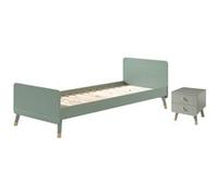 Vipack Billy Lit Vert Olive 90x200cm + Chevet Vert Olive Vert