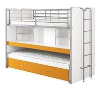 Vipack Lit superposé Bonny 2 couchages Compact 80 Orange