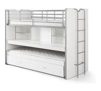 Vipack Lits Superposs Bonny 2 Couchages Compact 80 Blanc