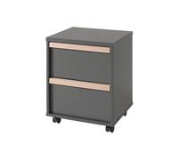 Vipack - Caisson De Bureau 2 Tiroirs "London" 60cm Gris Anthracite