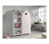 Vipack casami armoire ouverte + armoire 1 porte rose