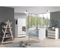 Vipack Chambre Bébé Complète : Lit, Armoire, Étagère, Commode à Langer - Kiddy - KICOBB03