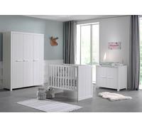 Vipack Chambre Bébé en Bois : Lit Bébé, Commode et Armoire 3 Portes - Erik - ERCOBB03