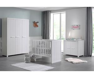 Vipack Chambre Bébé en Bois : Lit Bébé, Commode et Armoire 3 Portes - Erik - ERCOBB03