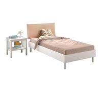 Vipack Chambre d'enfant Forrest: Chevet, lit 90x200 - Bois de hêtre Blanc