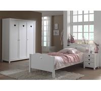 Vipack Chambre Enfant Complète : Lit, Chevet, Armoire 3 Portes - Amori - AMCO23