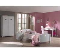 Vipack Chambre Enfant Complète : Lit, Chevet, Bureau, Armoire 2 Portes - Amori - AMCO04