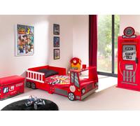 Vipack Chambre Enfant : Lit Camion de Pompier et Armoire Pompe à Essence - SCCOTDFT02