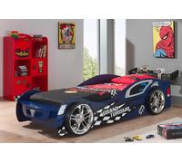 Vipack Chambre Enfant Racing : Lit Voiture de Course Bleue et Armoire Rouge - SCCOGTB02