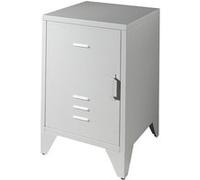 Chevet en métal Bronxx 1 porte 1 etagere 60x40x40cm Gris Mat