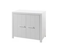 Vipack Commode 2 Portes Pin Massif Laqu Blanc Erik Blanc