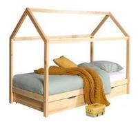 Vipack Dallas Lit LP 90x200cm Naturel + Lit gigogne Beige G