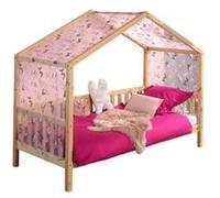Vipack Dallas Lit Mh 90 X 200 Naturel + Tente Textile Papillon