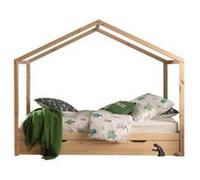 Lit Enfant Cabane & Tiroir "Dallas II" 90x200cm Naturel