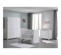 Vipack ERIK Lit à barreaux + Commode 2 portes + Armoire 3 portes Marron G