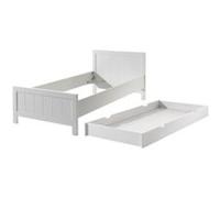 Vipack ERIK Lit simple 90x200 cm + Lit gigogne Noir G