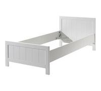 Vipack Erik Lit Simple + Sommier + Chevet + Armoire 2 Portes + Bureau Blanc