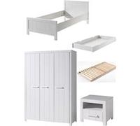 Vipack Erik Lit Simple + Sommier + Chevet + Armoire 3 Portes + Lit Gigogne