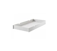 Vipack Erik Tiroir lit gigogne en bois laqu blanc L199 x H18,5 x P94 cm