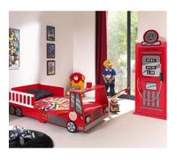 Vipack - FUN Lit pompier enfant + armoire - Rouge