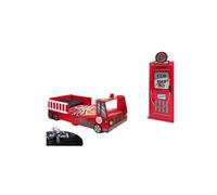 Vipack Lit enfant FUN pompier + armoire Rouge