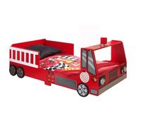 Vipack Pack lit enfant et matelas Pompier 70x140cm Rouge