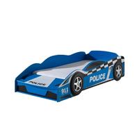 Vipack Lit junior Funbeds Voiture de police avec matelas 70x140 cm Bleu