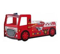 Vipack Lit pour enfant Camion de pompier SCFT201 en bois 90 x 200 cm Rouge